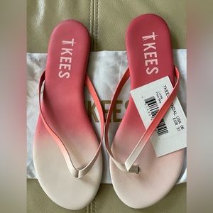 TKEES flip flop leather sandal Lucas Pool Boy size 6